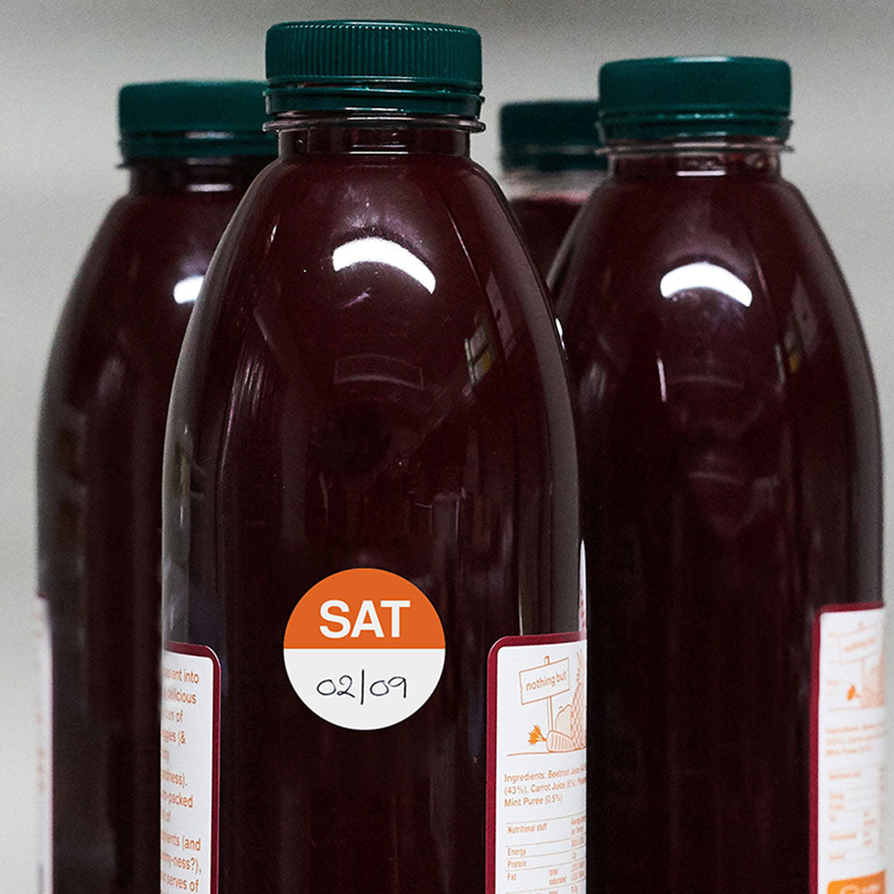 Avery Labels Saturday Round Day 24mm Orange White 1000 Roll - Cafe Supply