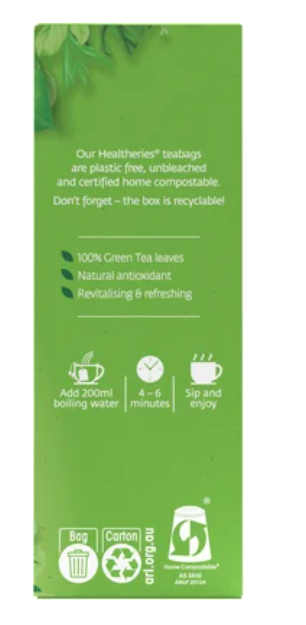 Healtheries Pure Green Tea Bags 20pk - Cafe Supply