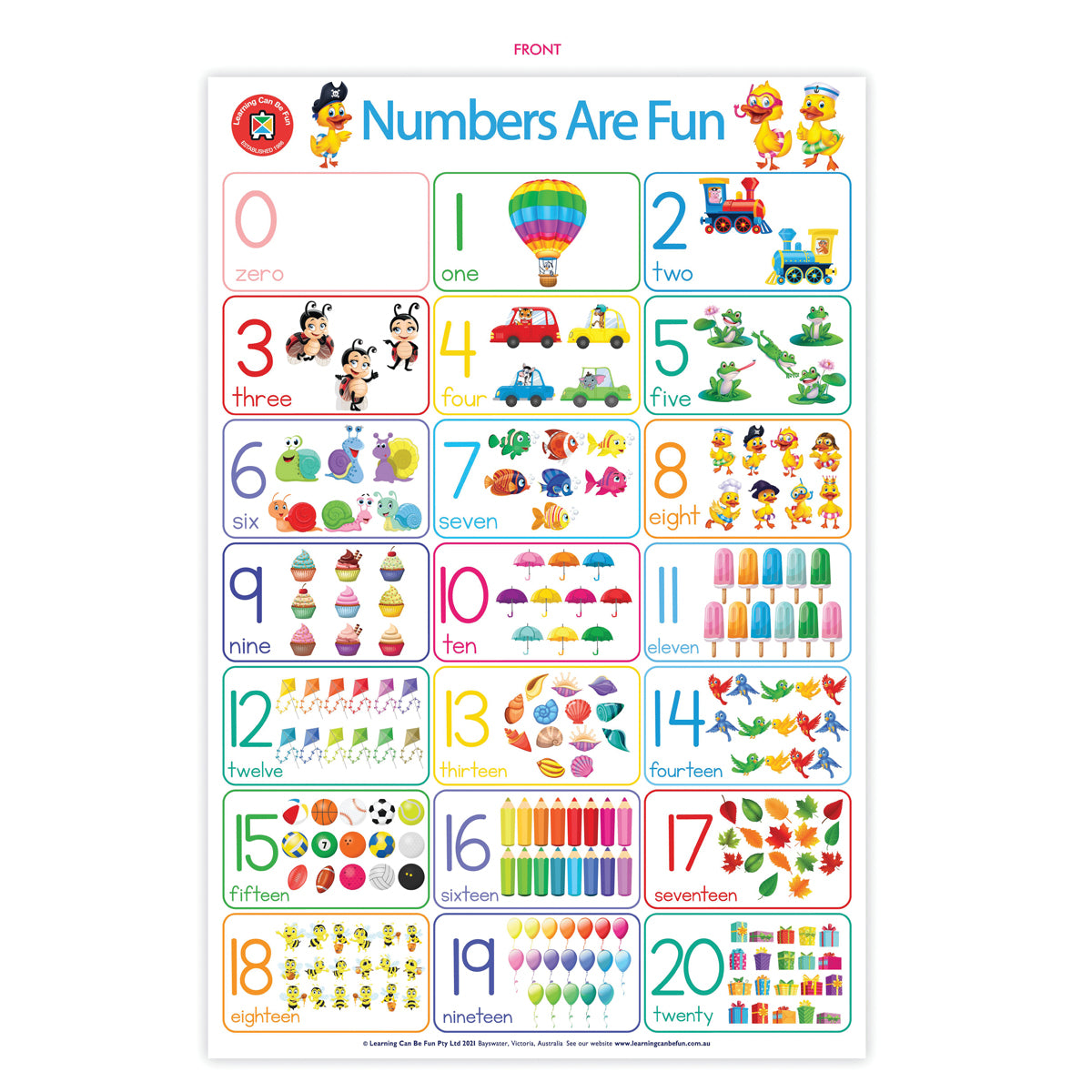 LCBF Wall Chart Numbers Are Fun Poster - Cafe Supply