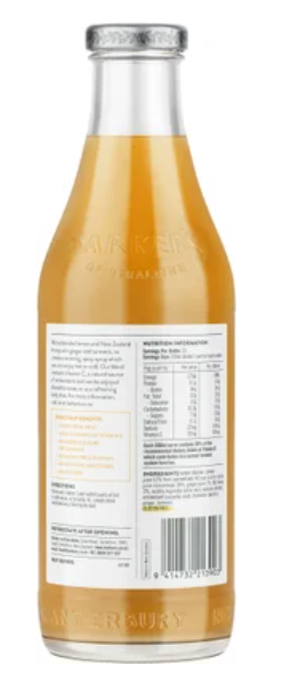 Barker's Immunity Lemon Honey Ginger & Turmeric Syrup 710ml - Cafe Supply