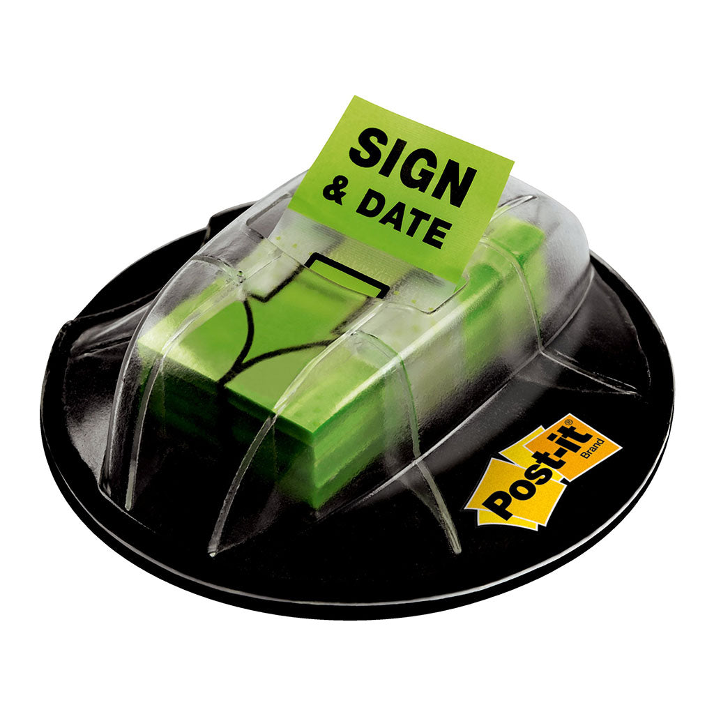 Post-it Flags 680-HVSD 25x43mm Sign and Date Grip Dispenser - Cafe Supply