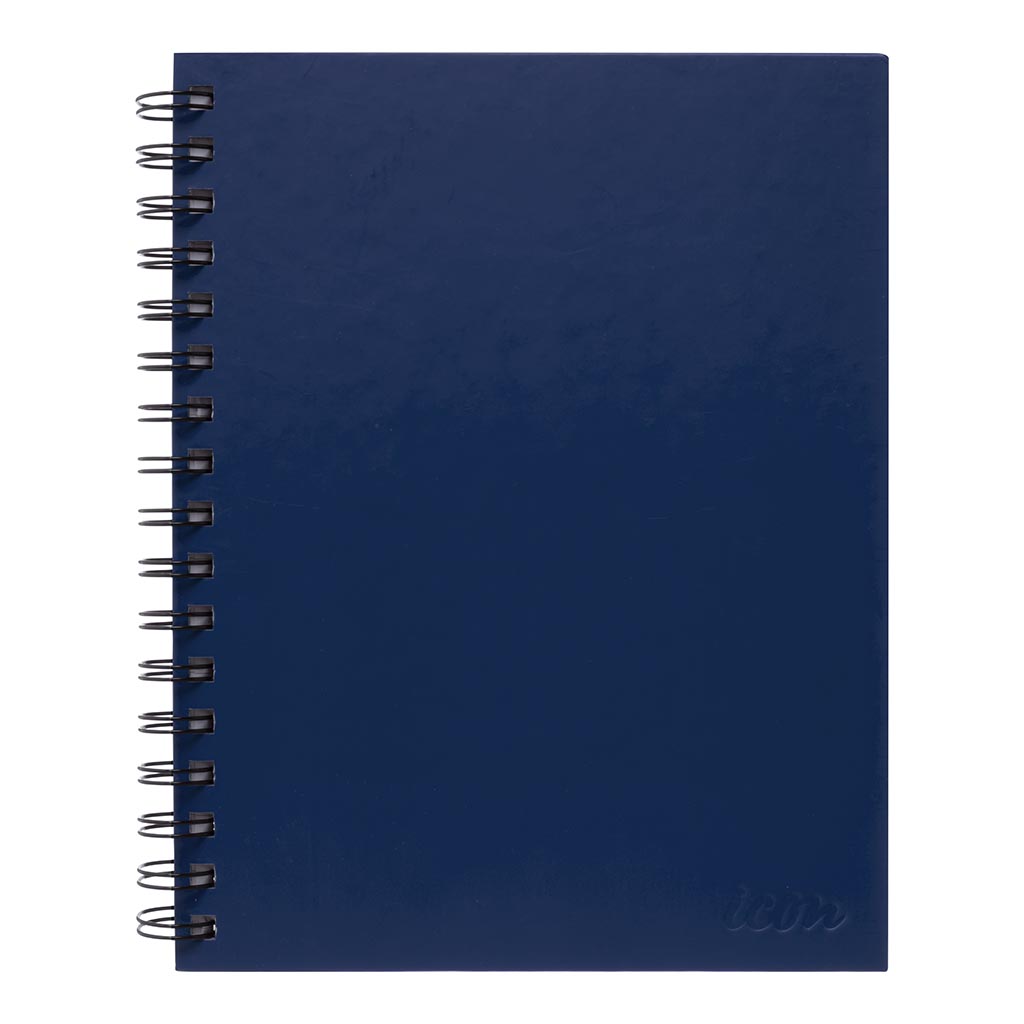 Icon Spiral Notebook A5 Hard Cover Blue 200 pg - Cafe Supply