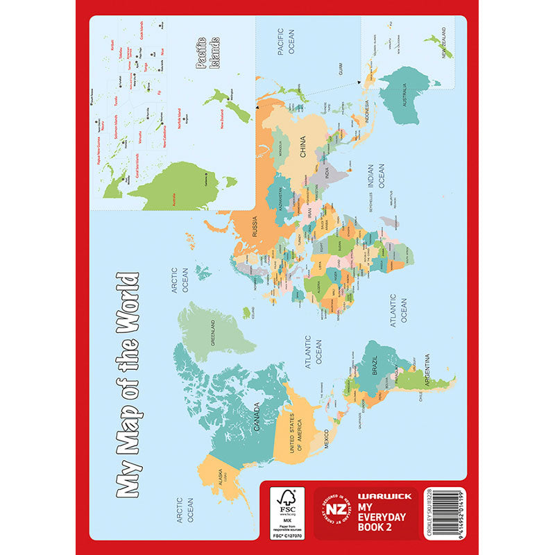 Warwick My Everyday Book 2 Unruled & 7mm Ruled 64 Page - Cafe Supply