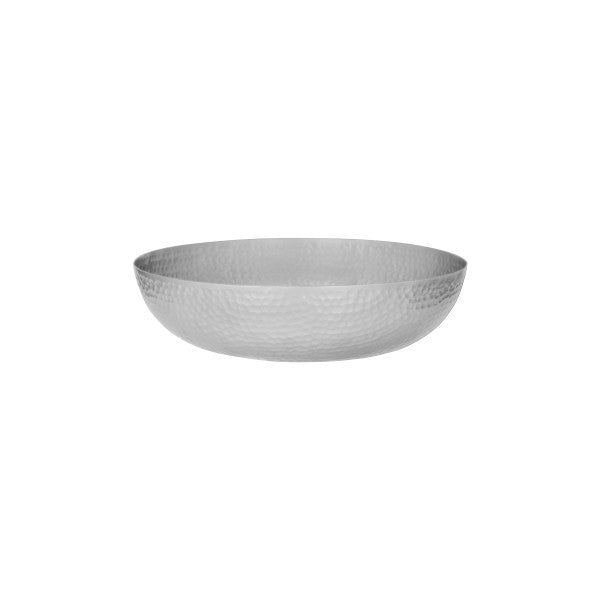Chef Inox Round Serving / Seafood Bowl Hammered Satin 300x80mm / 4.0L - Cafe Supply