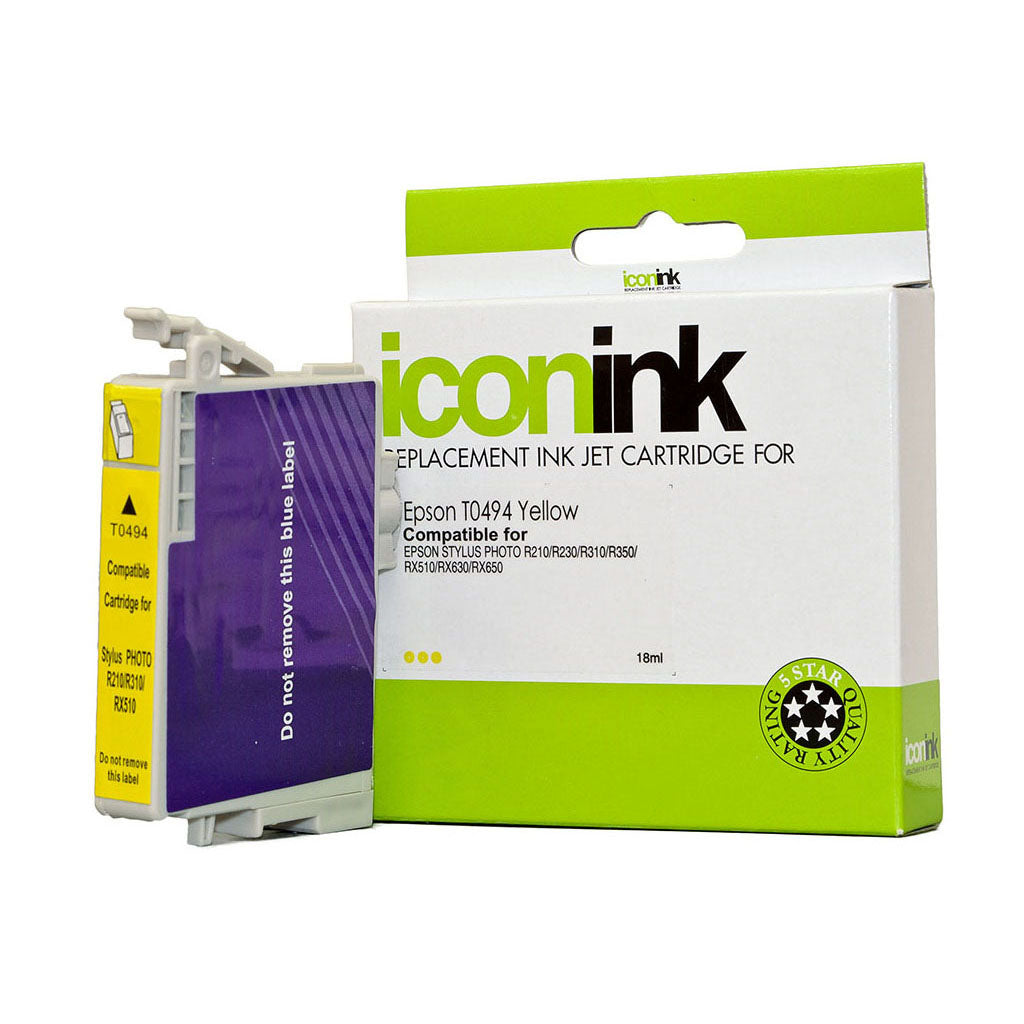 Icon Compatible Epson T0494 Yellow Ink Cartridge - Cafe Supply