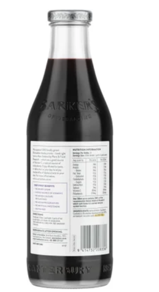 Barker's Immunity Unsweetened Blackadder Blackcurrants Fruit Syrup 710ml - Cafe Supply