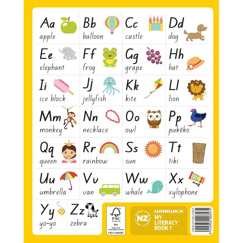 Warwick My Literacy Book 1 14mm Ruled 64 Page - Cafe Supply