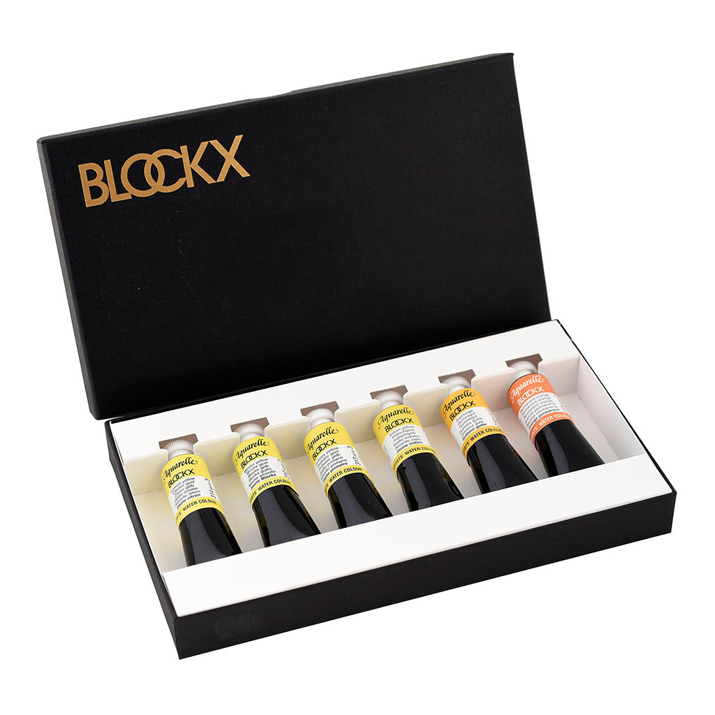 BLOCKX Watercolour Tube 15ml 6 Set Yellows - Cafe Supply