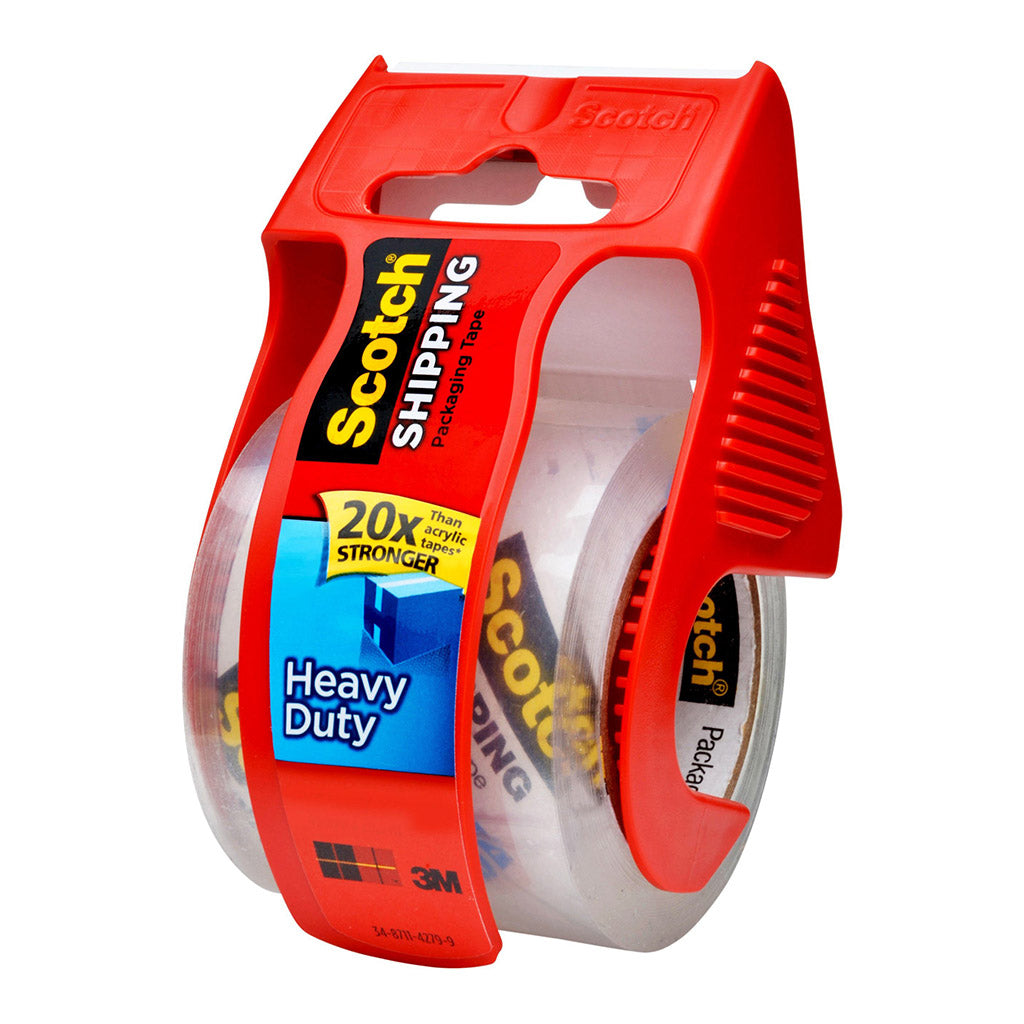 Scotch Heavy Duty 142 Shipping Tape 50.8mm x 20m Clear on Dispenser - Cafe Supply