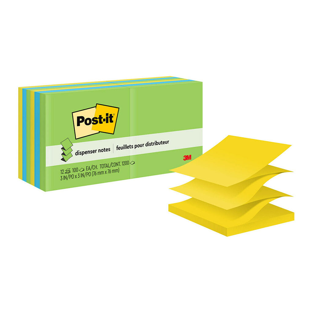 Post-it Pop Up Notes R330-AU 76x76mm Floral Fantasy (Jaipur), Pack of 12 - Cafe Supply
