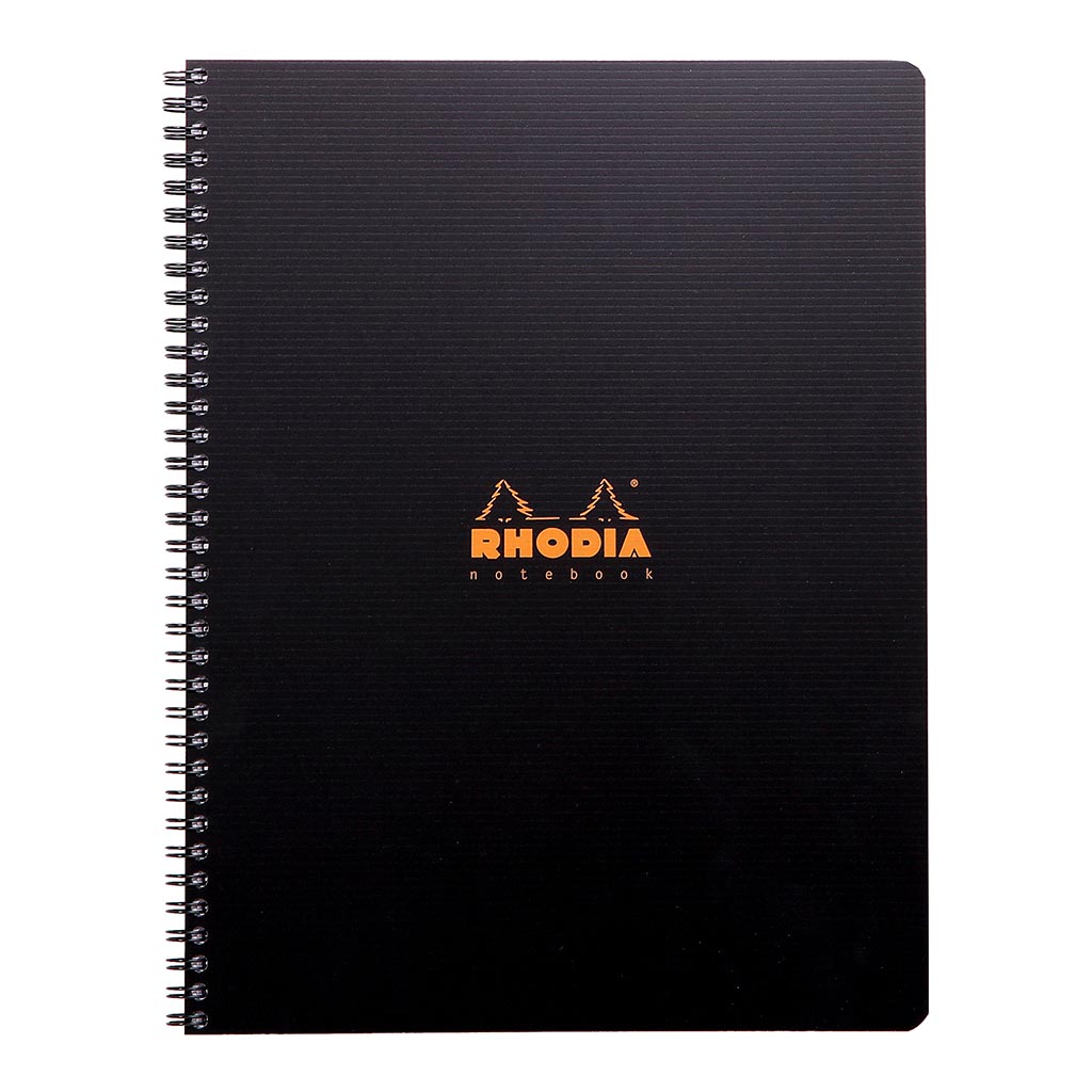 Rhodiactive Notebook Spiral A4+ Lined Black - Cafe Supply