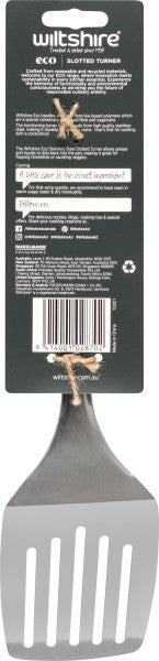 Wiltshire Eco Slotted Stainless Steel Turner - Green - Cafe Supply