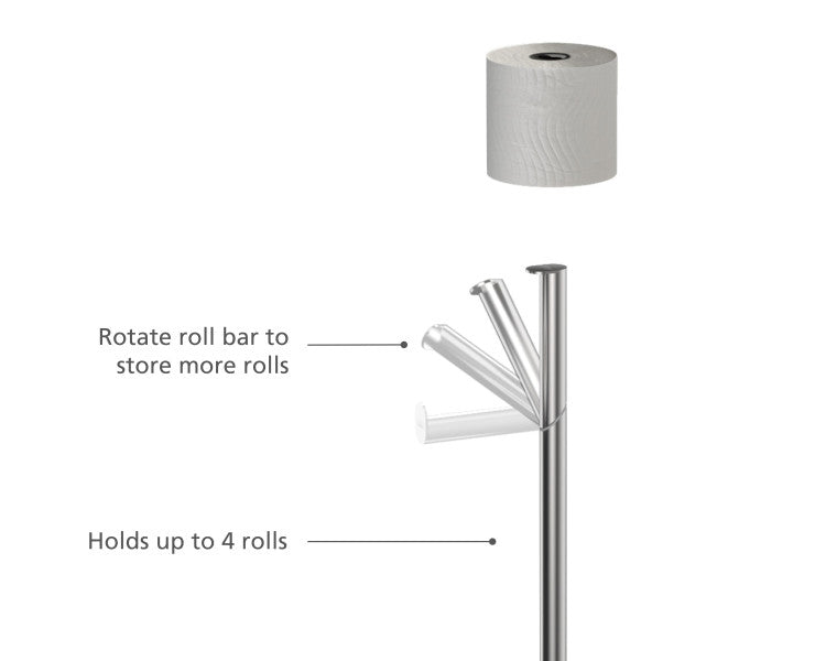 Joseph Joseph Luxe 2in1 Toilet Roll Stand - Cafe Supply