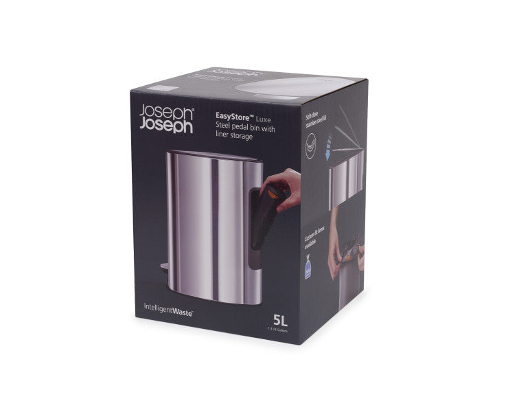 Joseph Joseph Luxe 5L Pedal Bin Stainless Steel - Cafe Supply