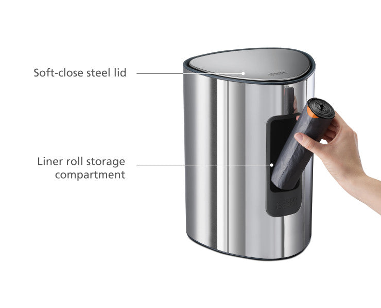 Joseph Joseph Luxe 5L Pedal Bin Stainless Steel - Cafe Supply