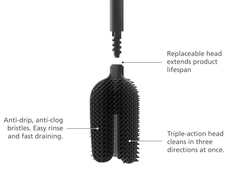 Joseph Joseph Flex Toilet Brush - Black - Cafe Supply