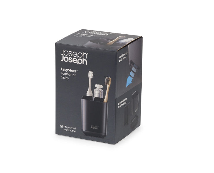 Joseph Joseph Easystore Toothbrush Caddy - Black - Cafe Supply