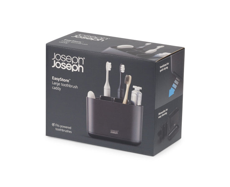Joseph Joseph Easystore Large Toothbrush Caddy - Black - Cafe Supply