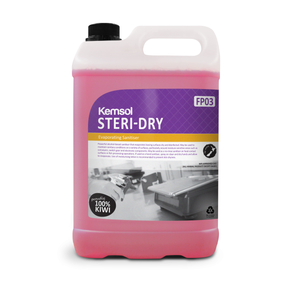 Kemsol Steri-Dry Sanitiser 5L DG3 - Cafe Supply