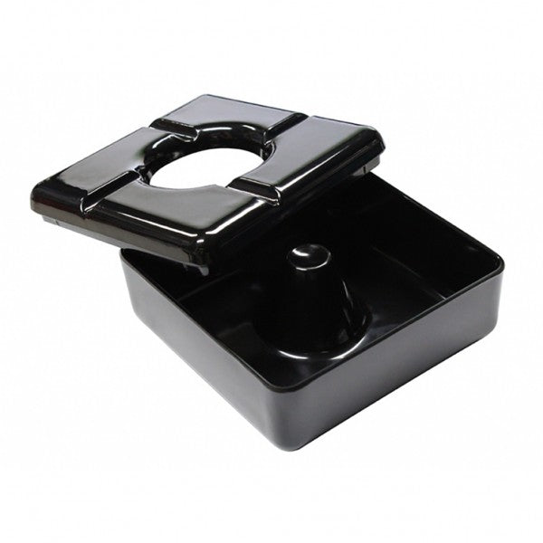 Windless Black Melamine Ashtray - Cafe Supply