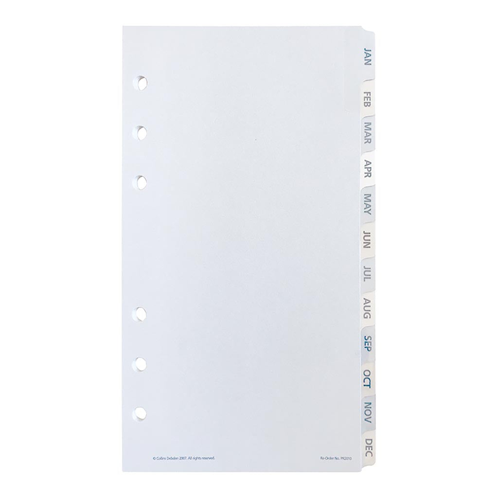 Debden Personal Dayplanner Tabs Jan-Dec - Cafe Supply
