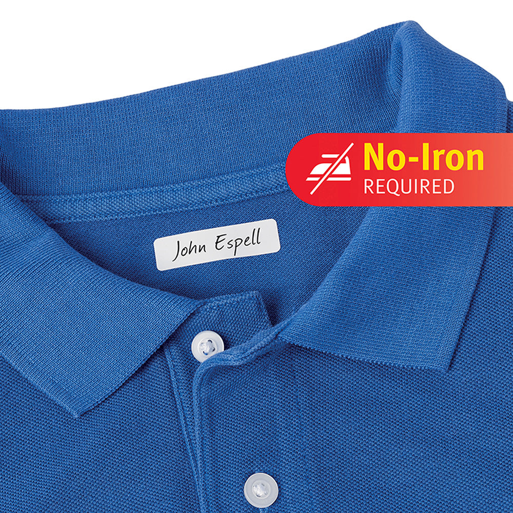 Avery No Iron Fabric Labels - A6 45x13mm 18up 54 Pack - Cafe Supply