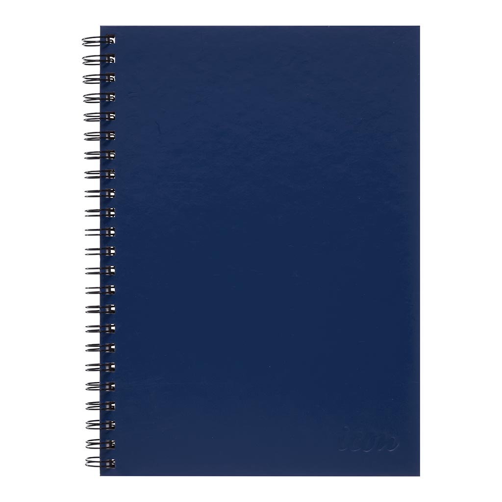 Icon Spiral Notebook A4 Hard Cover Blue 200 pg - Cafe Supply