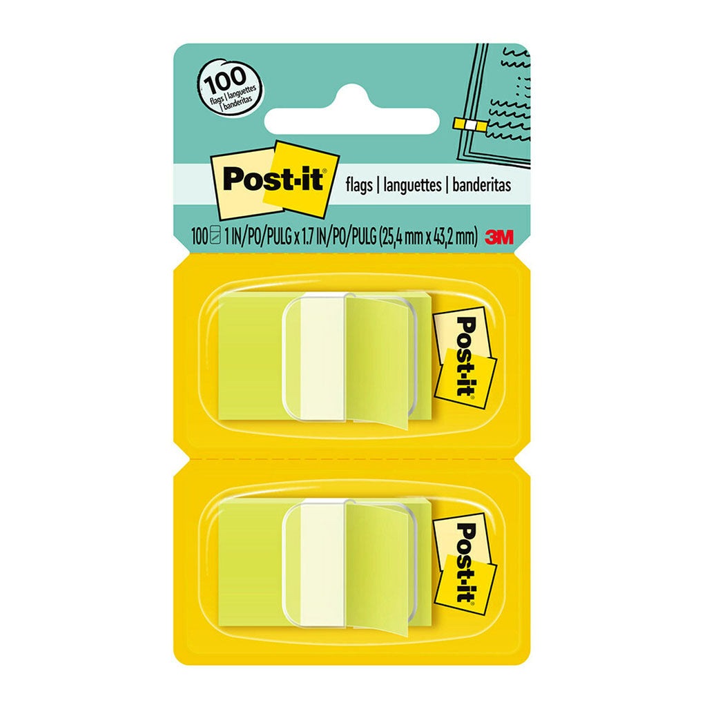 Post-it Flags 680-BG2 25x43mm Bright Green, Pack of 2 - Cafe Supply