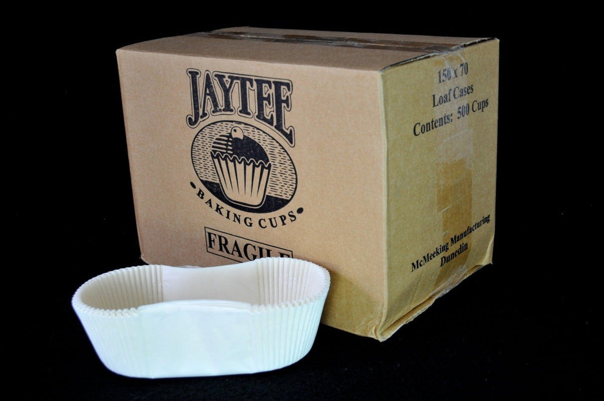 White Loaf Paper cases 150x70x50mm, Box of 500 - Cafe Supply