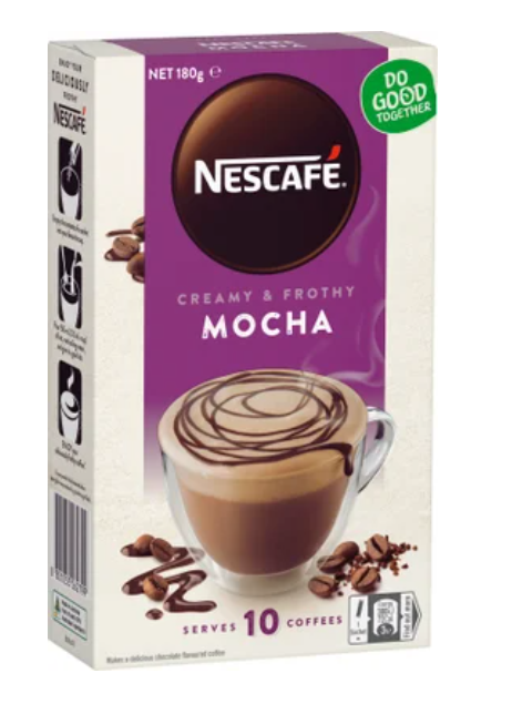 Nescafe Mocha Coffee Sachets 10pk - Cafe Supply