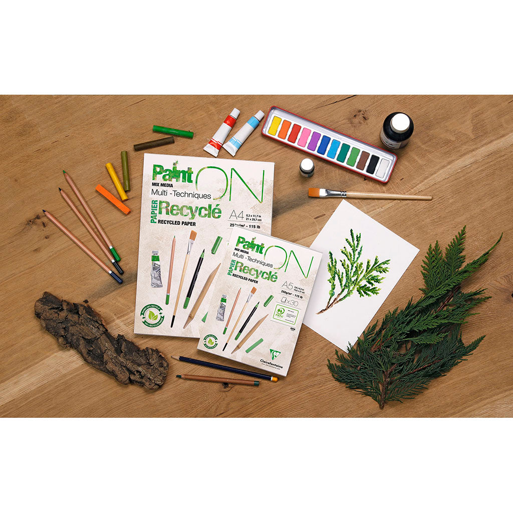 PaintON Recycled Paper Pad White A5 30sh - Cafe Supply