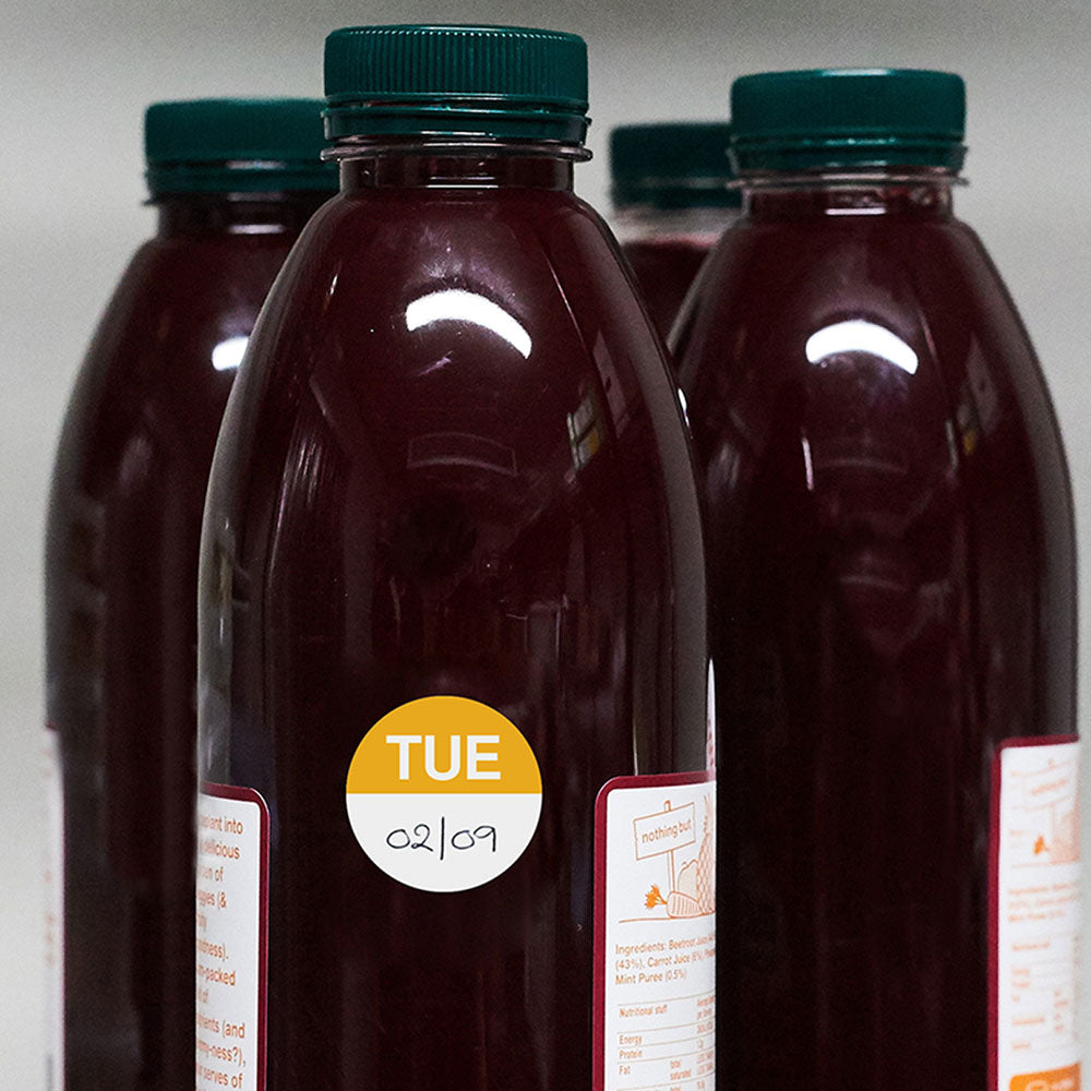 Avery Labels Tuesday Round Day 24mm Yellow White 1000 Roll - Cafe Supply