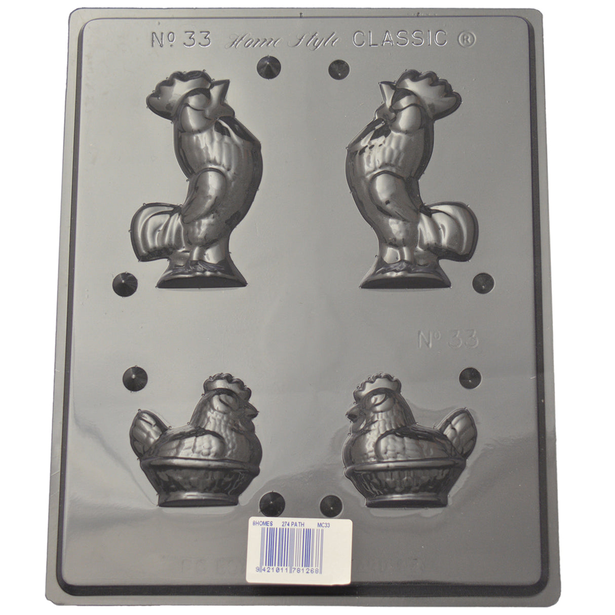Rooster & Hen Mould (0.6mm) - Cafe Supply