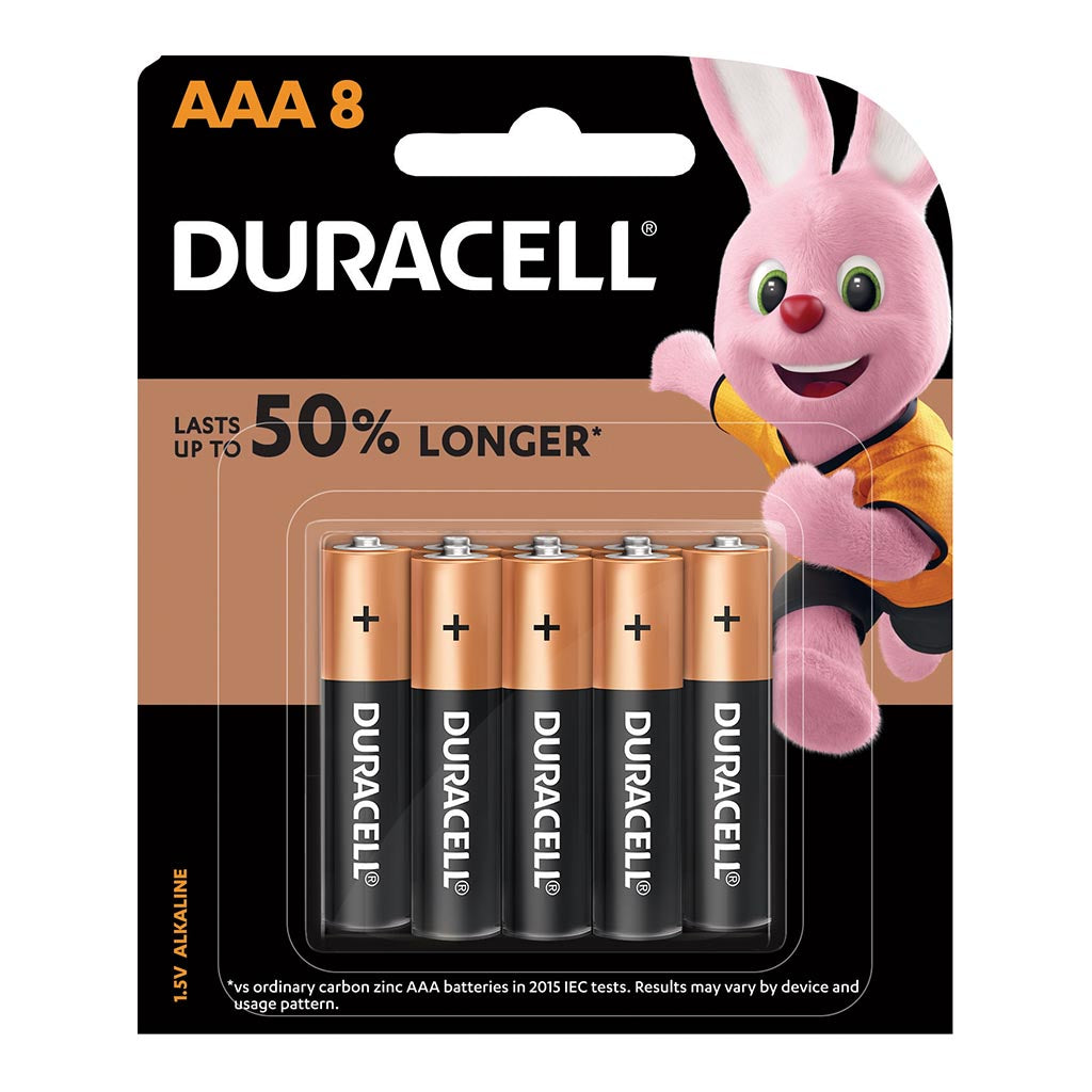 Duracell Coppertop Alkaline AAA Battery, Pack of 8 - Cafe Supply