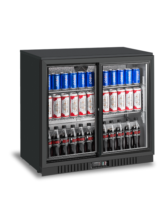 2 sliding doors back bar cooler - Cafe Supply