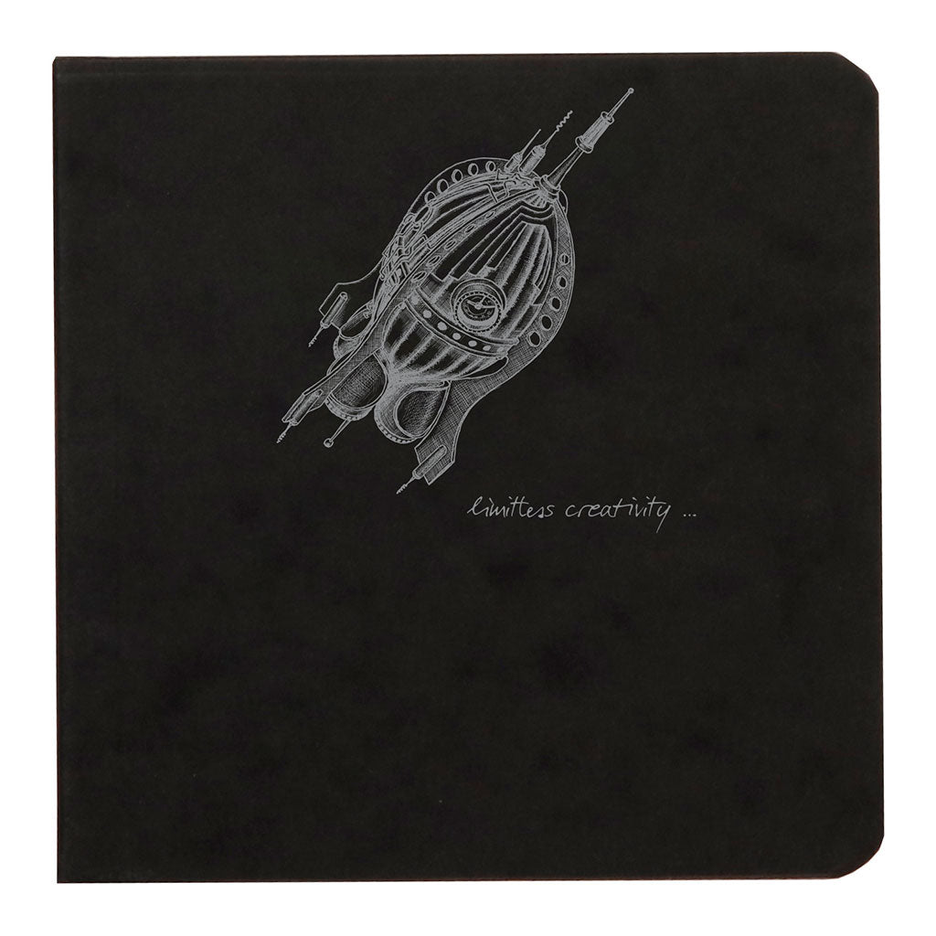 Flying Spirit Sketch Book 10.5x10.5cm Black - Cafe Supply