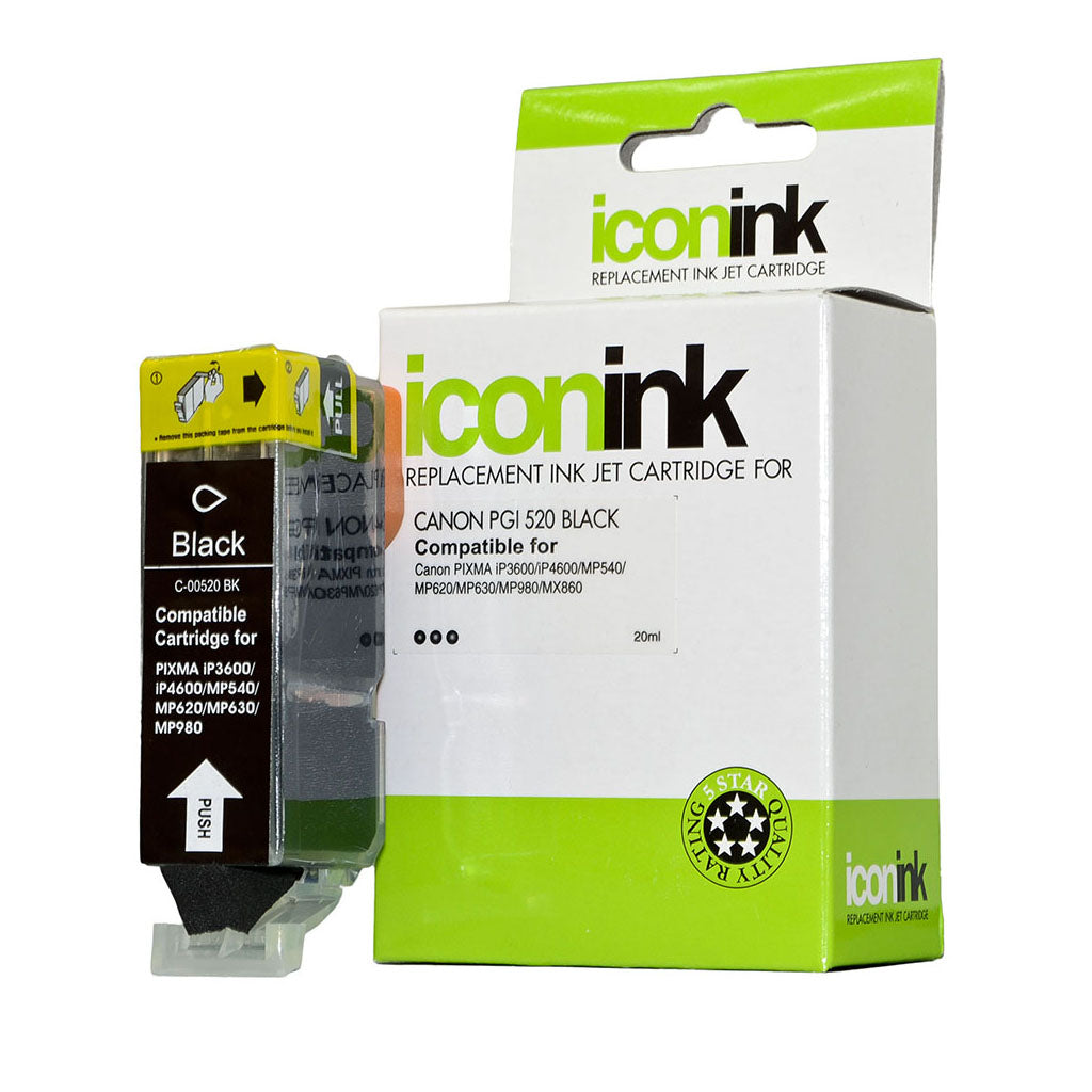 Icon Compatible Canon PGI520 Black Ink Cartridge - Cafe Supply