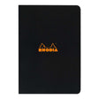 Rhodia Classic Notebook Stapled A4 Lined Black - Cafe Supply