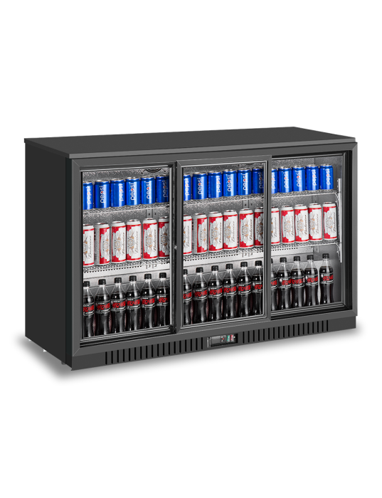 3 sliding doors back bar cooler - Cafe Supply