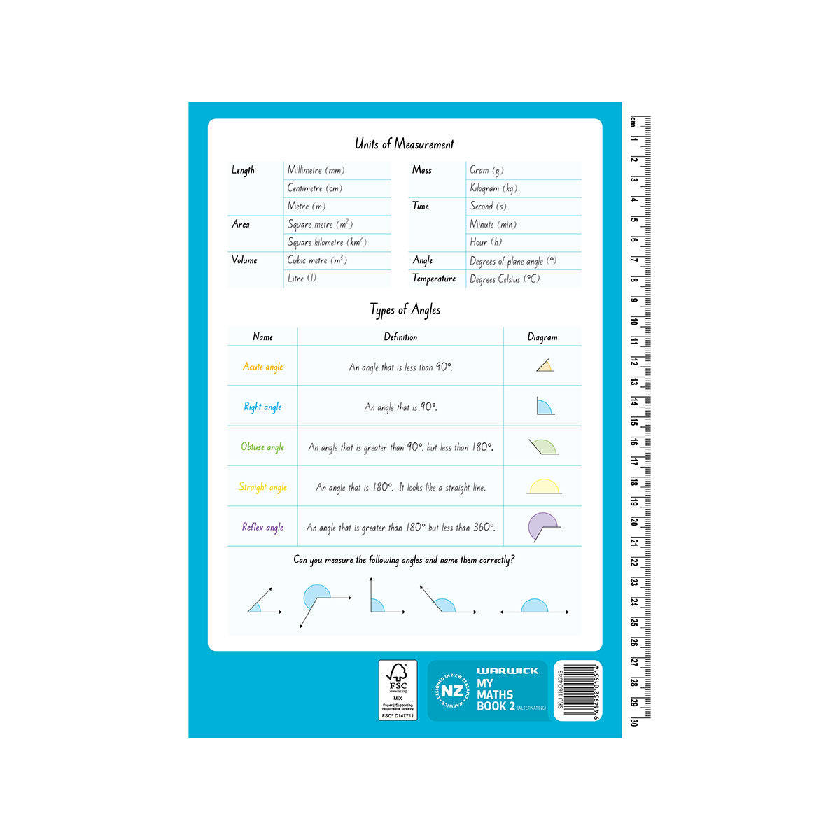Warwick My Maths Book 2 7mm Quad Alternating Pages - Cafe Supply