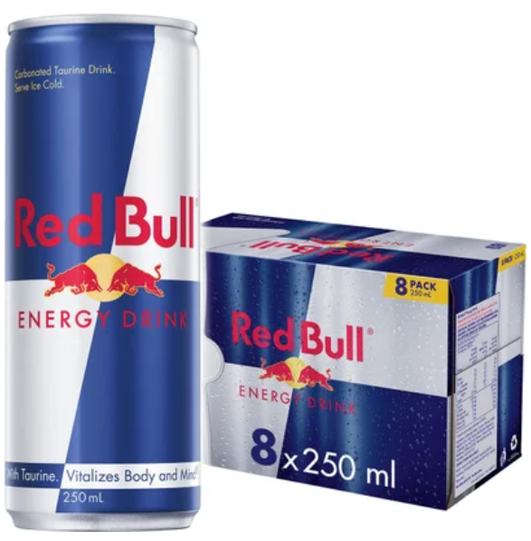 Red Bull Energy Drink 8 x 250ml - Cafe Supply