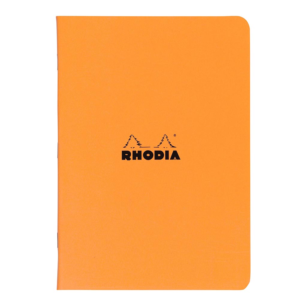 Rhodia Classic Notebook Stapled A4 Lined Orange - Cafe Supply