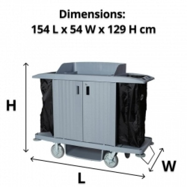Compass Housekeeping Trolley with Doors - Cafe Supply