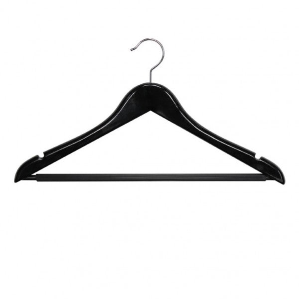 Coat Hanger Male Black with Hook (100) - Cafe Supply