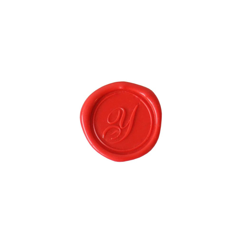 Herbin Wooden Handle Round Seal Copperplate Y - Cafe Supply