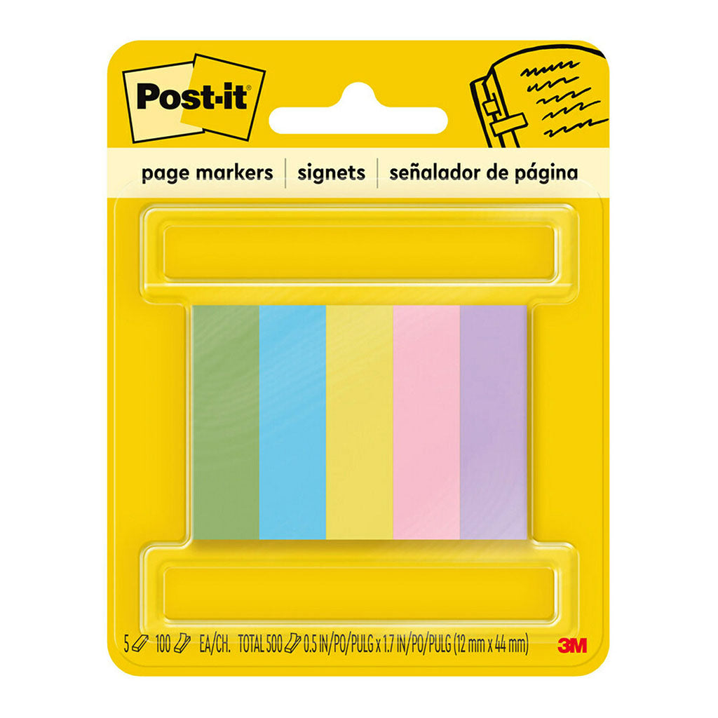 Post-it Page Markers 670-5AU 12x44mm Floral Fantasy (Jaipur), Pack of 5 - Cafe Supply