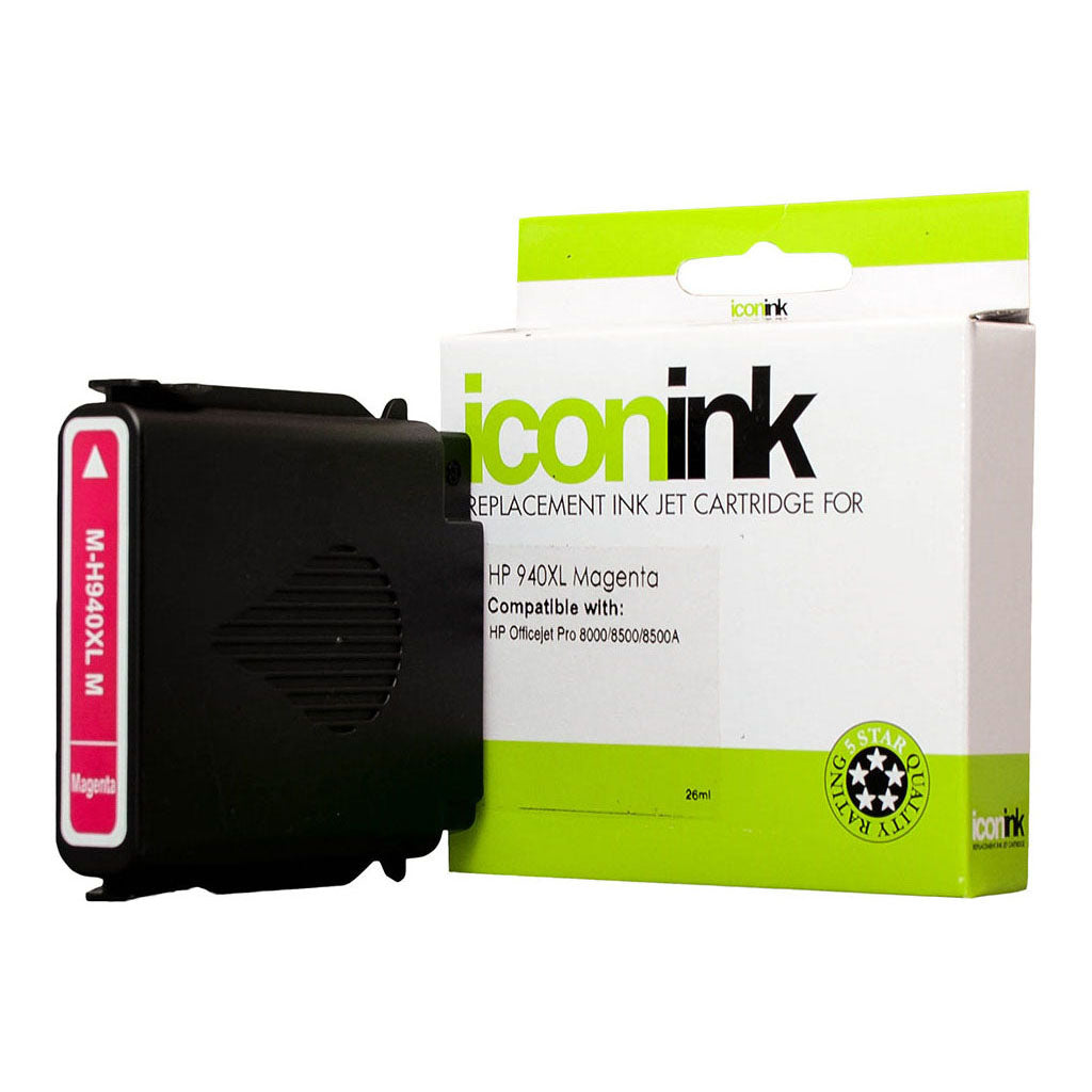 Icon Compatible HP 940 Magenta XL Ink Cartridge (C4908AA) - Cafe Supply