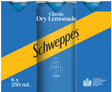 Schweppes Classic Dry Lemonade Cans 6 x 250ml - Cafe Supply