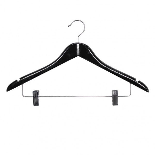 Coat Hanger Female Black with Hook (100) - Cafe Supply