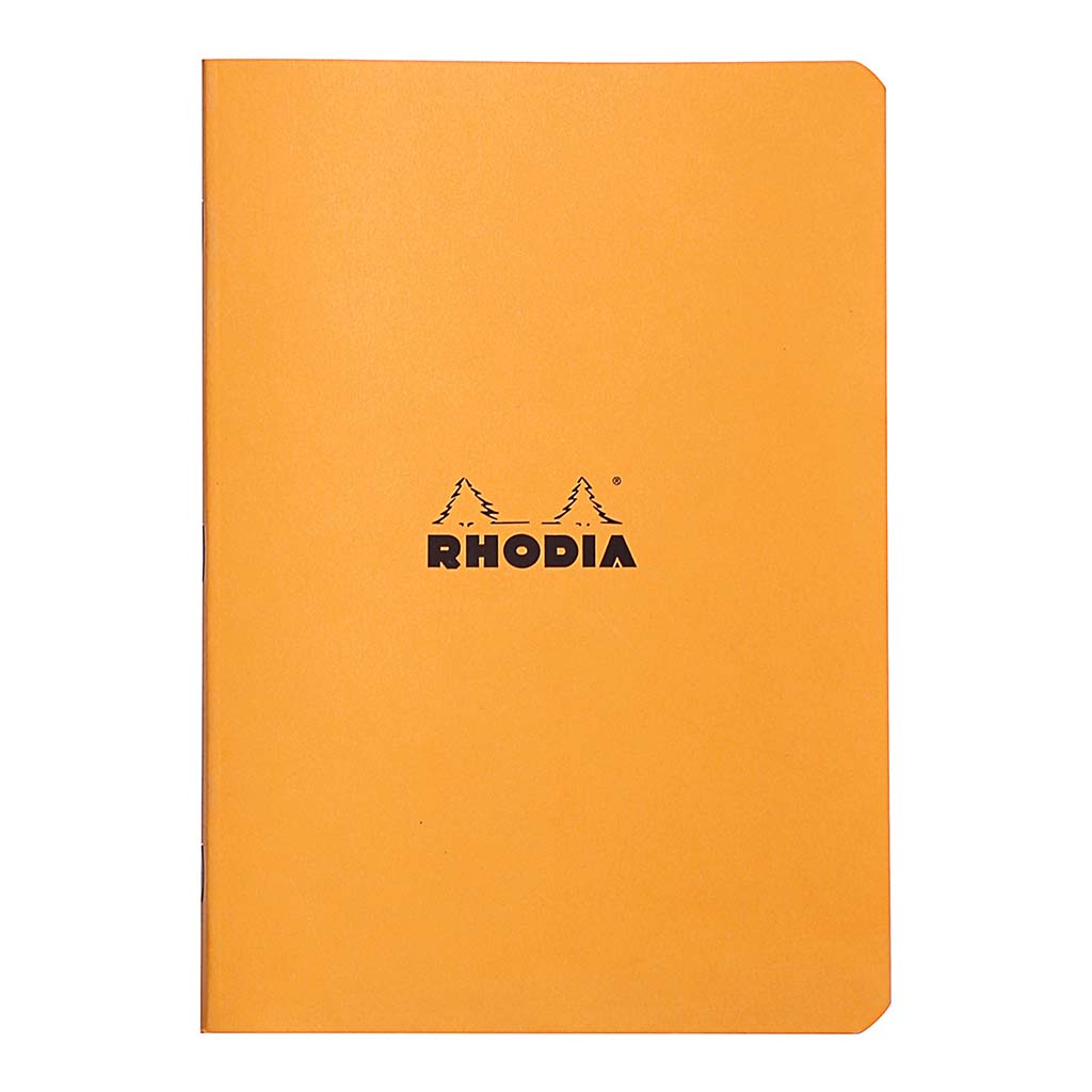 Rhodia Classic Notebook Stapled A5 Lined Orange - Cafe Supply